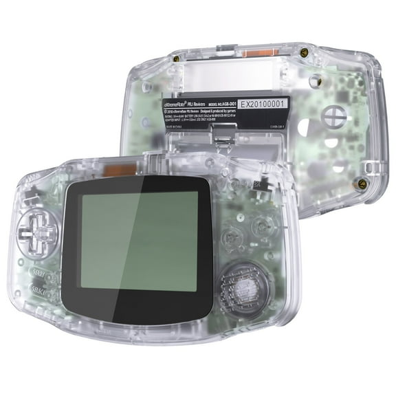 IPS Ready Upgraded eXtremeRate Clear Replacement Shell Full Housing Cover with Buttons for Gameboy Advance GBA – Compatible with Both IPS & Standard LCD – Console & IPS Screen NOT Included