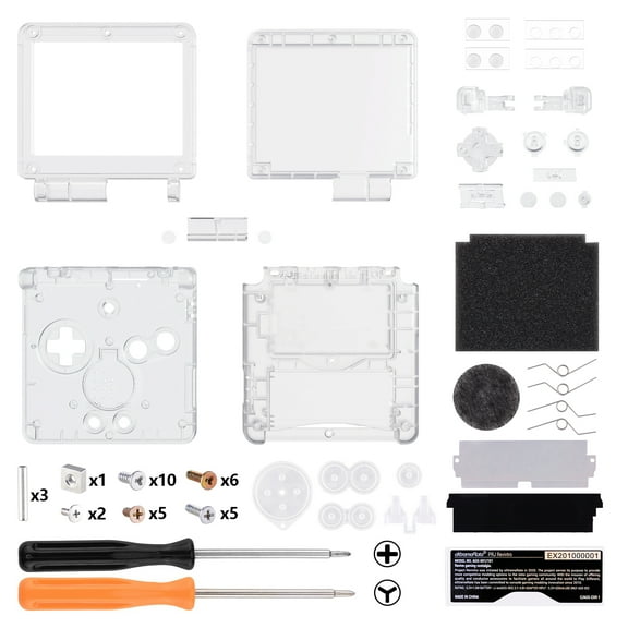 IPS Ready Upgraded eXtremeRate Glow in Dark - Green Custom Replacement Housing Shell for Gameboy Advance SP GBA SP – Compatible with Both IPS & Standard LCD – Console & Screen NOT Included