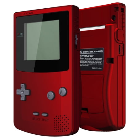 IPS Ready Upgraded eXtremeRate Scarlet Red Replacement Shell Full Housing Cover with Buttons for Gameboy Color – Fit for GBC OSD IPS & Regular IPS & Standard LCD – Console & IPS Screen NOT Included