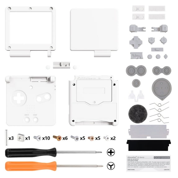 IPS Ready Upgraded eXtremeRate White Replacement Housing Shell for Gameboy Advance SP GBA SP