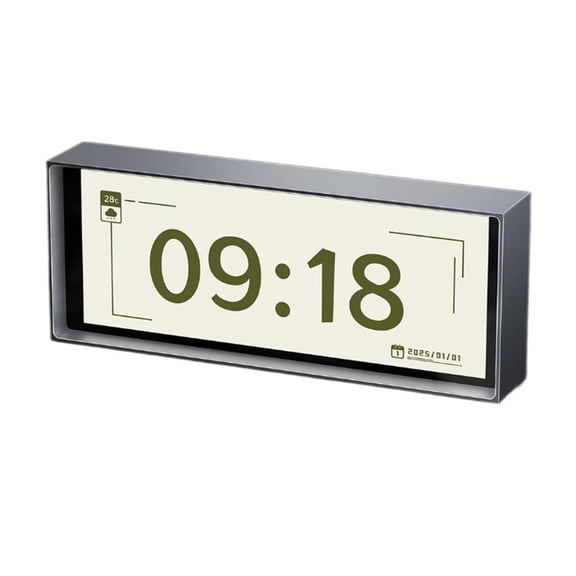 IPS Smart Desk Clock with Custom Dial WiFi Weather Station & Digital Photo Frame, APP Control, RGB Ambient Light, Premium Titanium Body, DIY Nixie Tube Gift for Tech Lovers