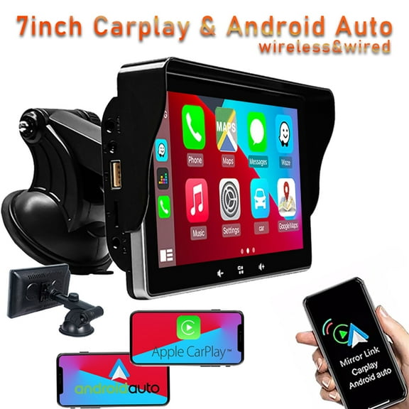 IPS Touchscreen CarPlay Portable Car Radio Stereo Universal 7 inch Android Auto