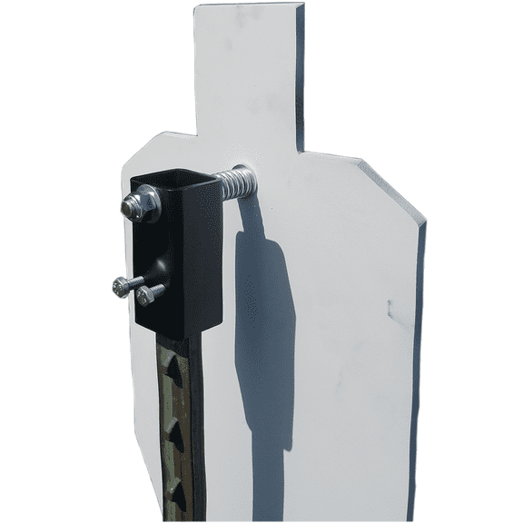 IPSC Silhouette AR500 3/8" Steel Target, 12" x 20" 2/3 Scale with Tpost Hanger