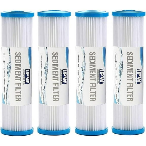 IPW Industries, Inc. | 4-Pack American Plumber W20CLA Sediment Filter Cartridge for Whole House Water Filter (Well Water, Irrigation, and House Water)