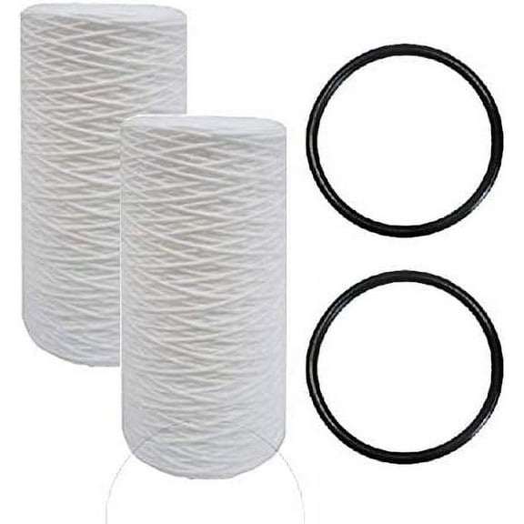 IPW Industries Inc. Compatible for Pelican Water Replacement 10 in. x 4.5 in. Sediment Filter & O-Ring - Pack of 2 Sets