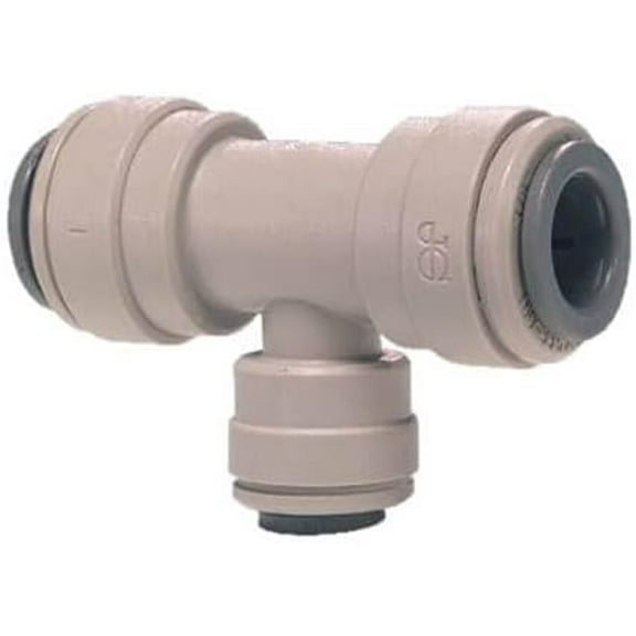 IPW Industries Inc-John Guest - Acetal Reducing Union Tee Quick Connect Fitting 1/2" OD x 1/2" OD x 3/8" OD | PI301612S