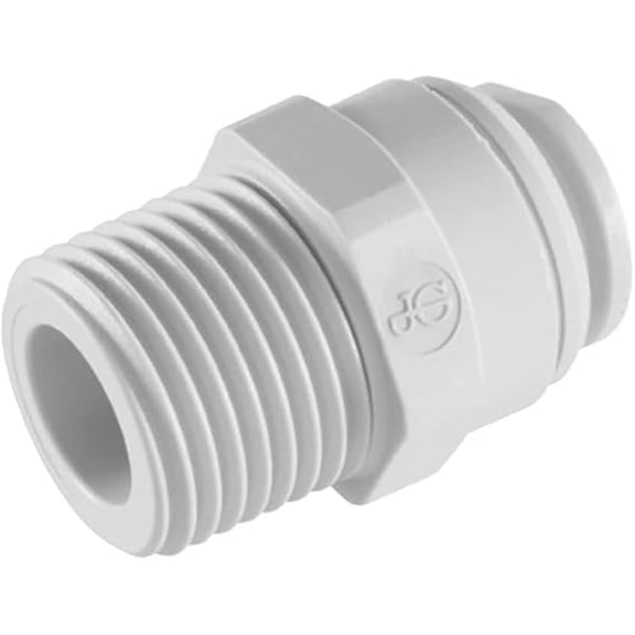 IPW Industries Inc-John Guest - Polypropylene Male Connector Quick Connect Fitting 1/2" OD / 3/8" NPT/Single - PP011623W