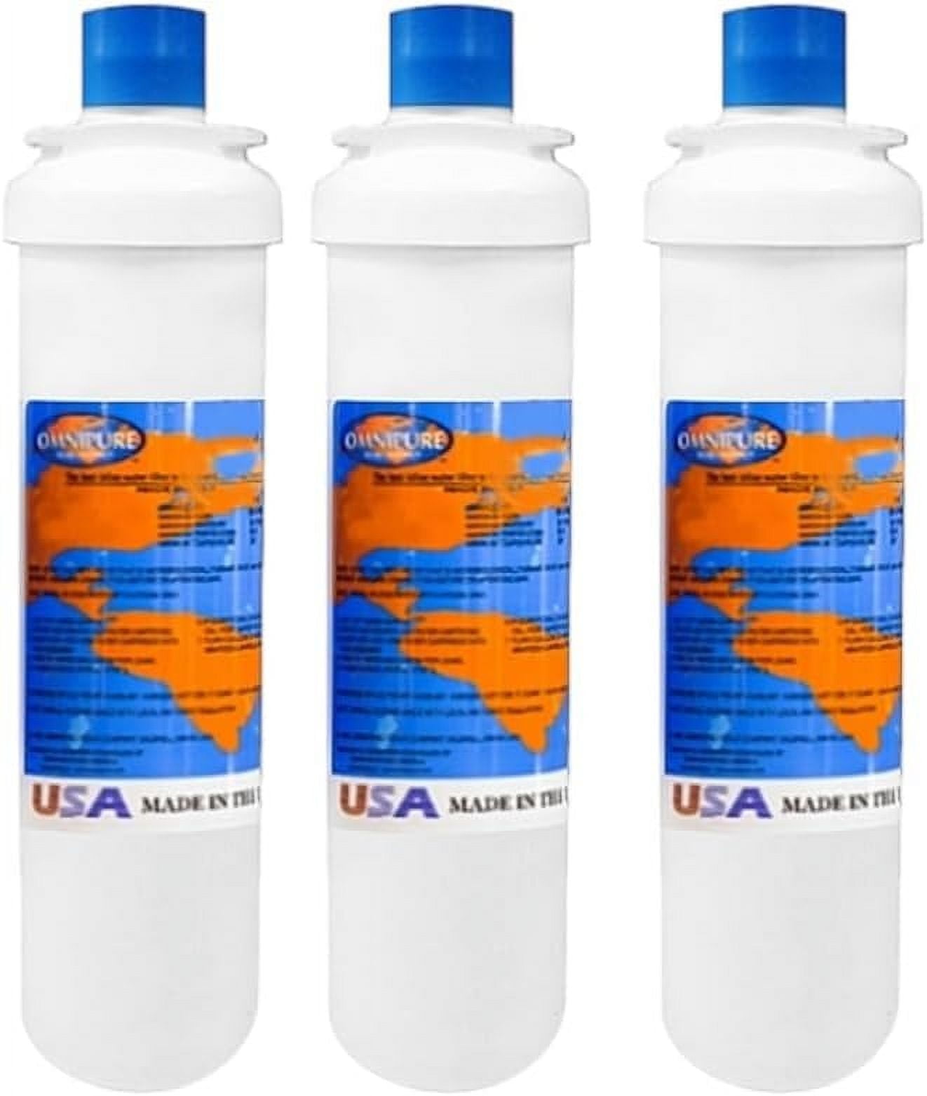IPW Industries Inc-Omnipure -(L5520) - L-Series 10" x 2.5" Twist Off Carbon Block Filter 1 Micron 3 Pack