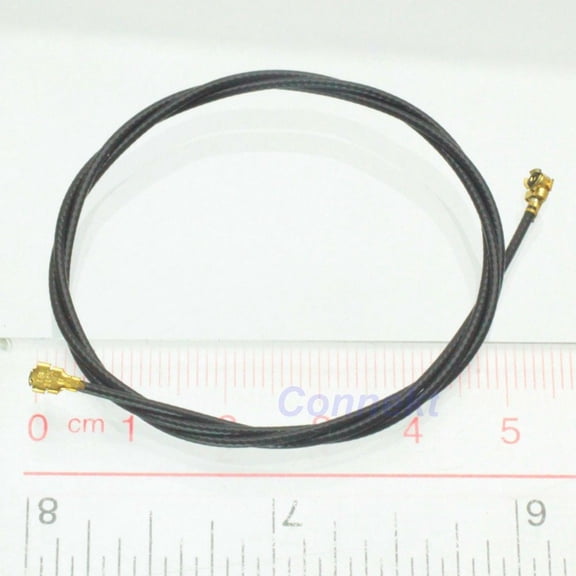 IPX female to IPX U.FL female 1.13mm cable pigtail 50cm 20" gold plated black Quick USA Shipping
