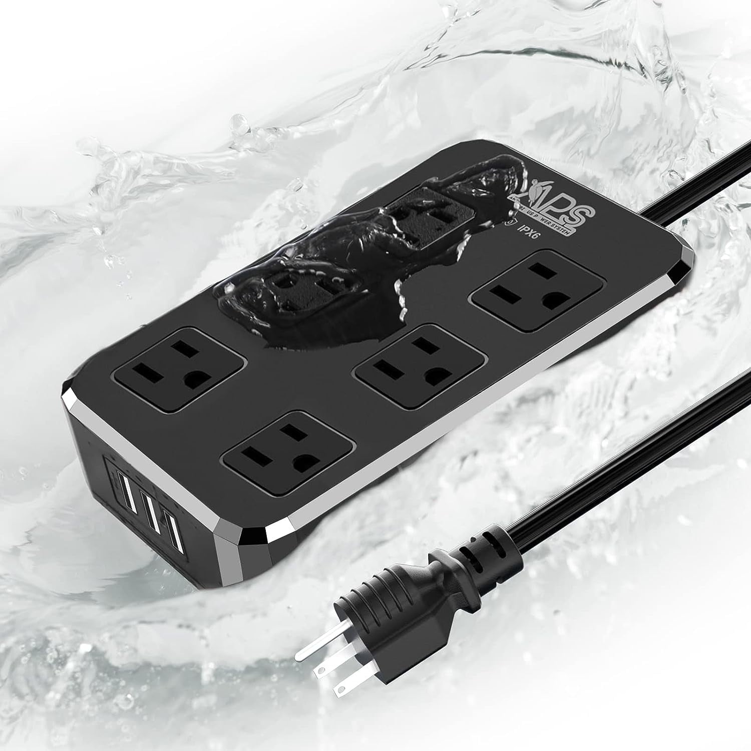 IPX6 Outdoor Power Strip Weatherproof, Waterproof Surge Protector with