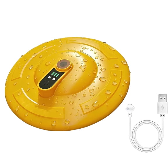 IPX7 Floating & Rechargeable Bait Bucket Aerator, Quite Water Aerator for Live Bait,Portable, for Kayak, Shore & Boat(1set,yellow