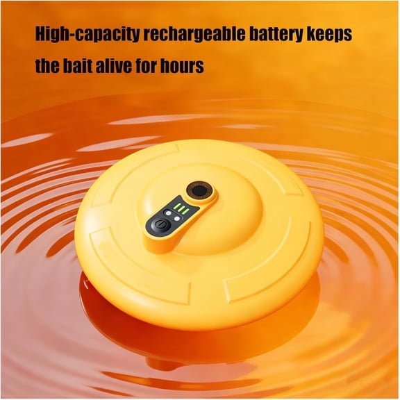IPX7 Floating & Rechargeable Bait Bucket Aerator, Rechargeable Bait Aerator, Rechargeable Aerator for Bait Bucket, 2000mAh Rechargeable, Portable, for Kayak, Shore & Boat(Q)