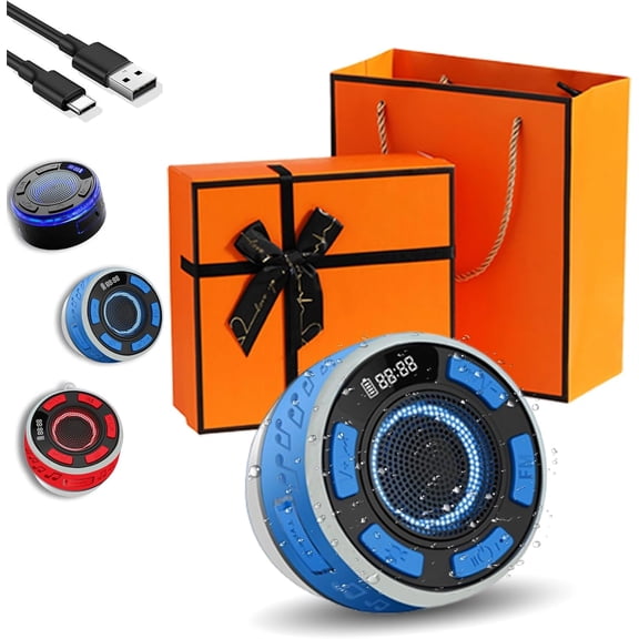 IPX7 Waterproof Shower Speaker with RGB Light & LED Display, Portable Bluetooth 5.3 Suction Cup Radio for Bathroom Party Travel Beach Outdoor — Keeps The Rhythm Alive