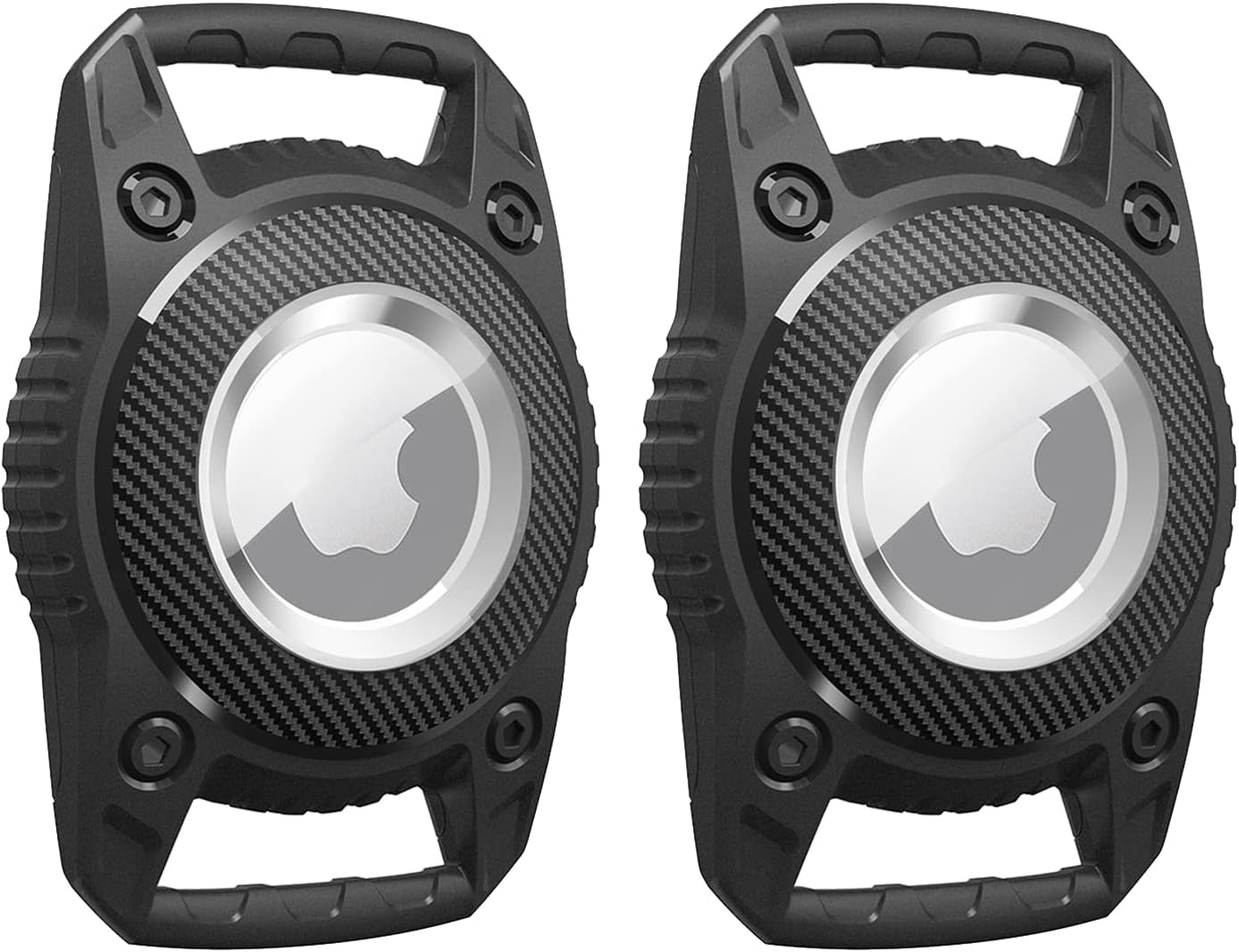 IPX8 Waterproof Airtag Dog Collar Holder (2 Pieces), Apple Airtag Anti Chew and Anti Scratch Hard PC, with Anti Loss Screws, Cat Dog GPS Tracker Anti Loss air tag Cover Holder