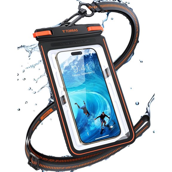 IPX8 Waterproof Phone Pouch Floating, Underwater Screen Touchable, Water Proof Case with Lanyard for iPhone 17 Pro Max 16 S26, Cellphone Dry Bag Cruise Essentials 7.0 inch,