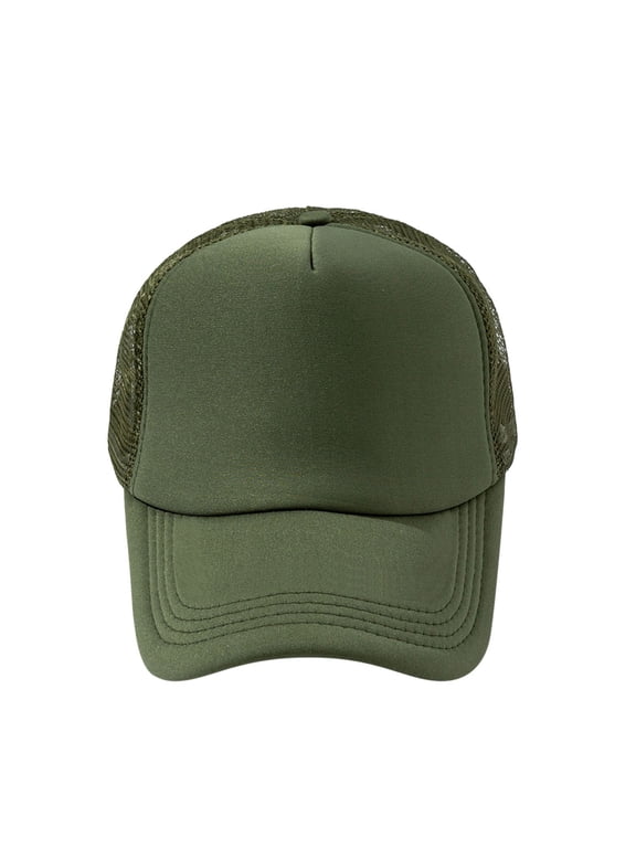 Baseball Caps for Women And Men Softball Hat Breathable Plain Baseball Cap Sun Protection Pony Tail Hat Sports Caps for Men Women Low Profile Womens Baseball Caps Unisex Vintage Hat Army Green