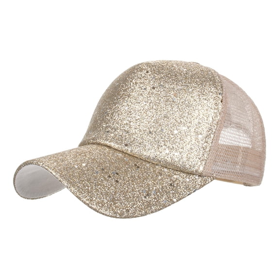 IPYUI Trucker Hat for Men Women Cute Regular Fit Performance Hat Mesh Back Baseball Cap Unisex Vintage Mesh Trucker Hat Gym Hat Trucker Hat Sun Protection Plain Baseball Cap Blank Hats Gold