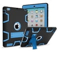 thumbnail image 1 of IPad 4/3/2 Case,Mignova Three dual Layer [Impact Protection][Shock Proof] Armor Defender Full Body Case for Apple iPad 4 Case,ipad 3 Case,ipad 2 Case Generation 9.7 inch (Black+Blue), 1 of 7