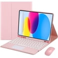 thumbnail image 1 of IPad (A16) 11th and 10th generation touch keyboard protective cases (pink), 1 of 8