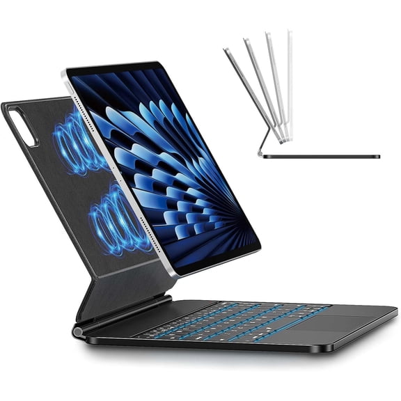 IPad Air 11 Inch Case with Keyboard - Magnetic Case, Backlit Keyboard & Multi-Touch Trackpad, Compatible with iPad Air 11" (M4 2026/M3 2025/M2 2024) & 10.9" (4th/5th Gen), iPad Pro 11" (1st-4th Gen)