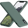 thumbnail image 1 of IPhone 12 case, soft liquid silicone, ultra-thin rubber, whole body protection（Green）, 1 of 5