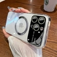 thumbnail image 1 of For IPhone 14 Pro Max Case ,Window Glass Lens Camera Protector, Logo View Compatible with Magsafe ,Magnetic Hard Transparent Phone Cases for IPhone 14 Pro Max Slim Luxury Clear Cover 6.7inch (clear), 1 of 14