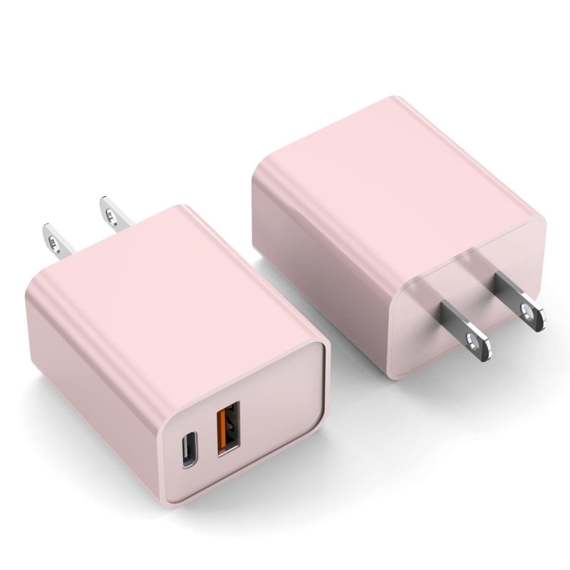 15 Charger Block, 2-Pack 20W Dual Port PD Fast USB C Wall Charger Adapter + USB A Fast Charging Brick Plug, Compatible with 15/14/13/12/11/Pro Max/Plus/XS/XR/X, AirPods, Etc.
