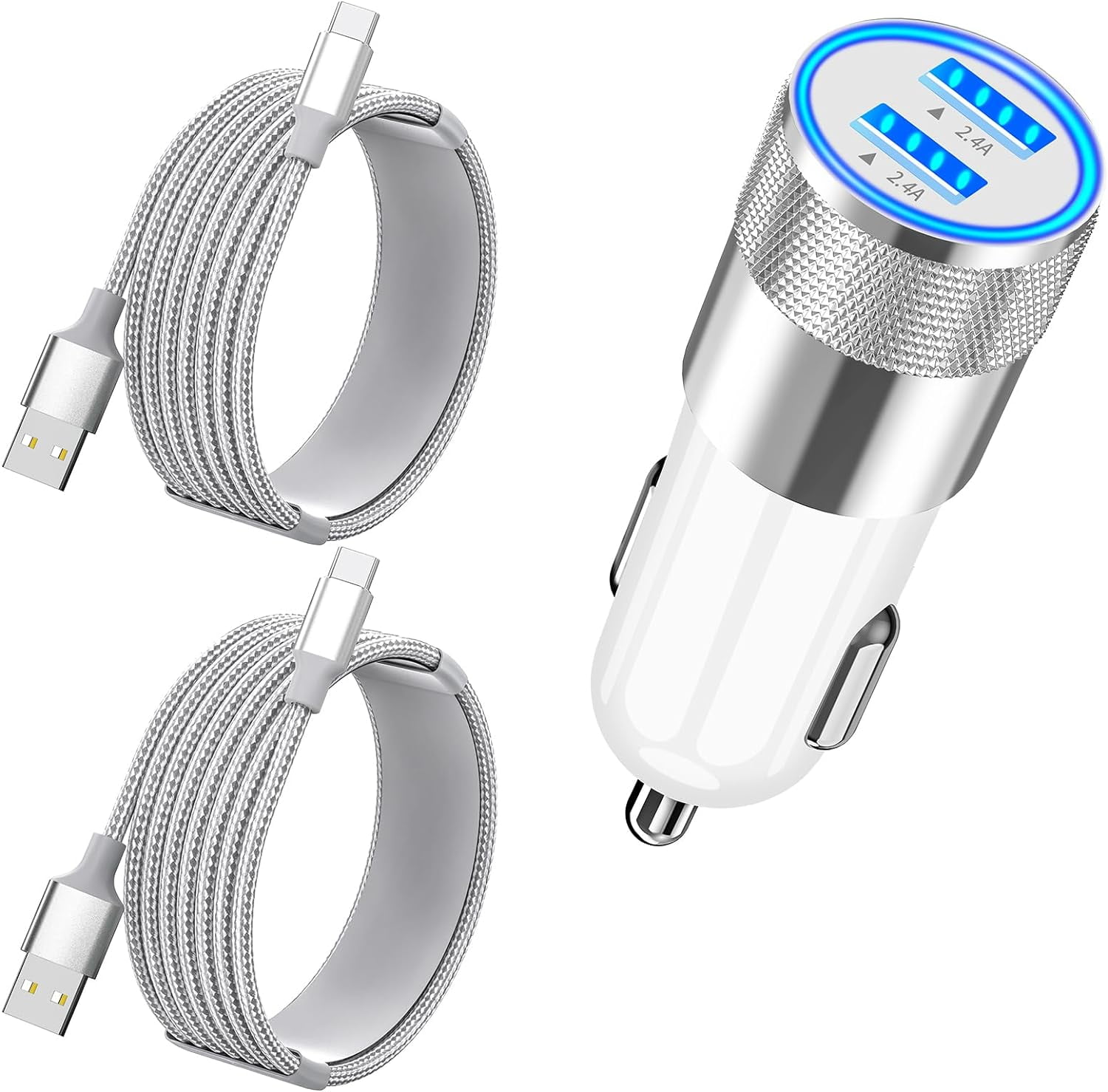 Apple iPhone 15 Fast Car Charger, 4.8A Dual USB Rapid Charging