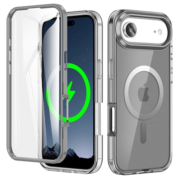XNB Magnetic for iPhone Air Phone Case with Built-in Screen Protector, Compatible with MagSafe, Clear Slim Shockproof Anti-Scratch Protective Cover for IPhone Air