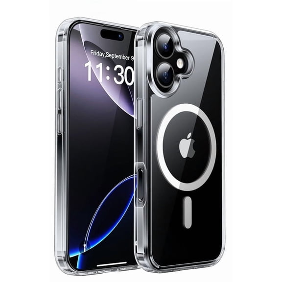 XNB for IPhone 17 Case Clear [Compatible with MagSafe] Heavy Duty Drop Protection Full Body Rugged Shockproof/Dust Proof 3-Layer Military Protective Tough Durable Cover