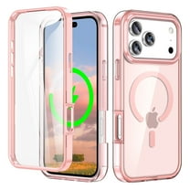 XNB for IPhone 17 Pro Max Case with Built-in Screen Protector,for iPhone 17 Pro Max Magnetic Case Compatible with MagSafe, Clear Slim Shockproof Anti-Scratch Protective Cover for IPhone 17 Pro Max