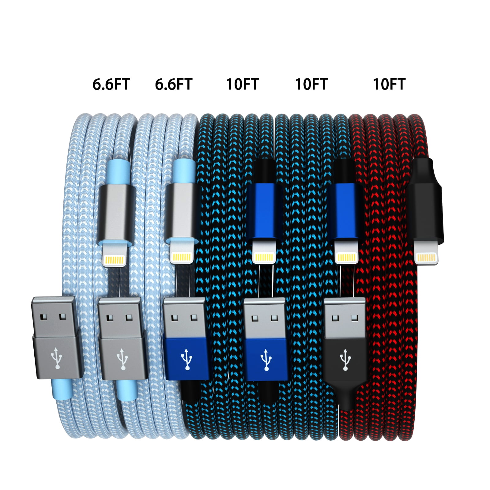 JOJOBNJ iPhone Charger 5Pack, Fast Charging, Compatible iPhone 14