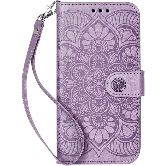 For IPhone14/14Pro/14Plus/14ProMax Wallet Case,[Stand Feature] Protective PU Leather Flip Cover with Credit Card Slot [Magnetic Closure] for iPhone 14 Plus (Light Purple)