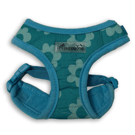 IPuppyone Adjustable Dog Soft Harness "Tropical" Size:XSmall Color:Blue