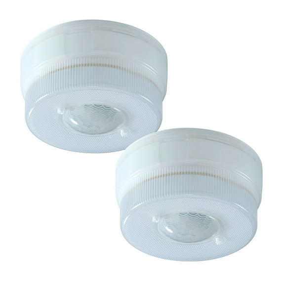 IQ America 6 inch Battery Operated Motion Sensor Ceiling Light 800 lumens 2PK