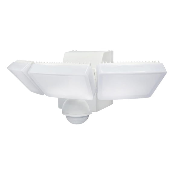 IQ America Battery-Powered Motion Security Flood Light 1200 Lumen LED WH
