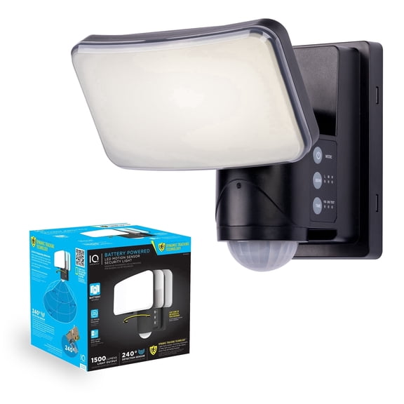 IQ America Security Light Dynamic Tracking Battery Powered Motion Sensor 1-Pack