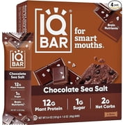 IQ Bar, Chocolate Sea Salt, 4 count