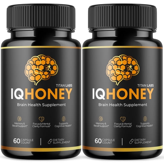 IQ Honey Advanced Brain Support Formula Supplement IQHoney 120 Capsules