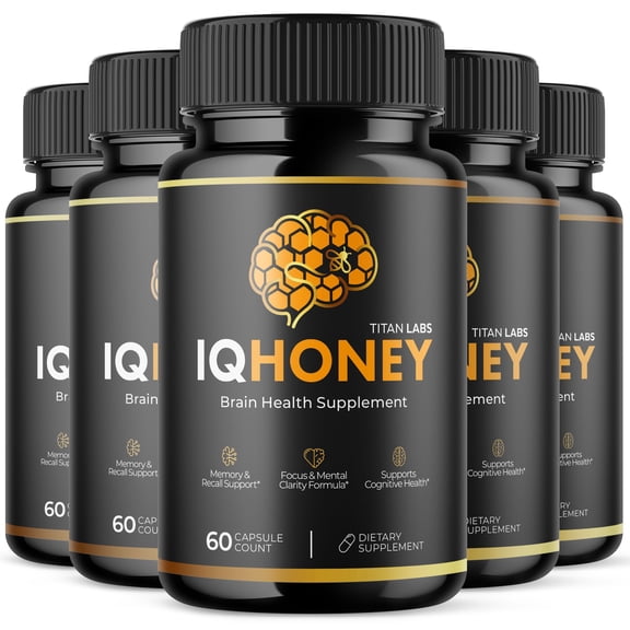 IQ Honey Advanced Brain Support Formula Supplement IQHoney 300 Capsules