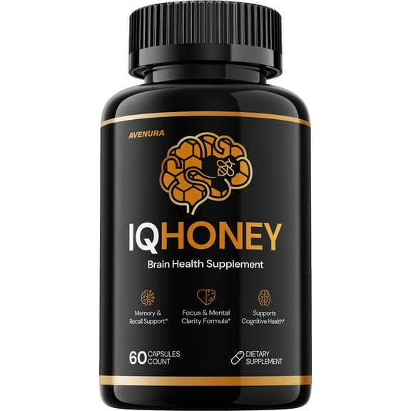 IQ Honey Capsules – IQHoney Pills Advanced Formula Natural Blend, 1 Pack, 60 Capsules