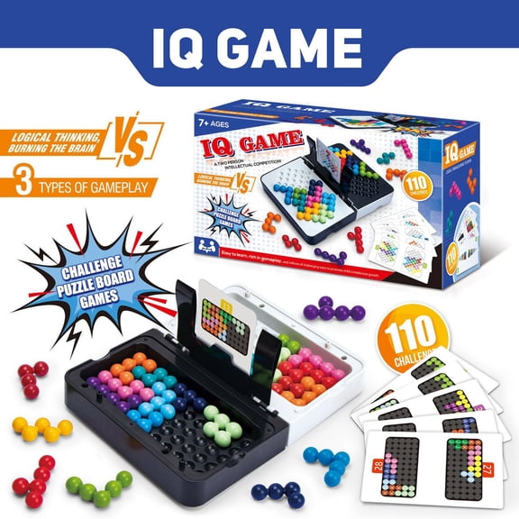 IQ Puzzler Pro | Boost Logic and Problem Solving Skills | Level Up with Challenges from Easy to Expert | Great for Ages 6 - Adult | A Fun Travel Game in a Portable Case