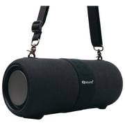 IQ Sound IQ-2323BT 2 x 3-Inch Portable Bluetooth Fabric Speaker with TWS, Voice Control, Clear Sound, RGB Lights, Water Resistance, FM Radio, and USB/AUX Inputs - Perfect for any event