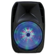 IQ Sound IQ-4415DJBT 15-inch Professional Bluetooth Speaker with Tripod Stand, 900 Watts, Moonlight Glow, USB/Micro SD/Mic Input, FM Radio, AC/DC Power, Handle, Wheels and Rechargeable Battery