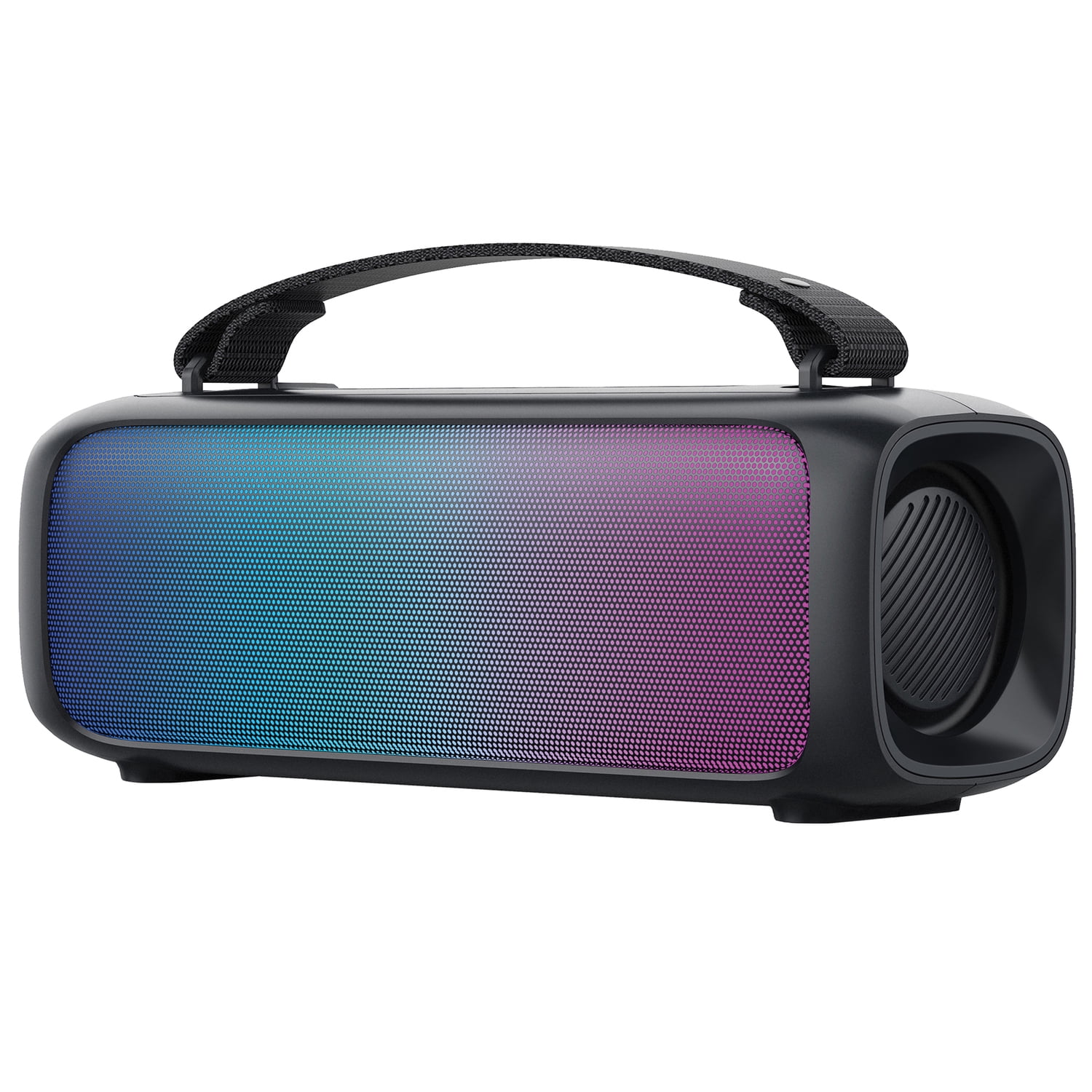 IQ Sound Portable Bluetooth 2.0-Channel Speaker with RGB Light Panel and Speakerphone, True Wireless, Black, IQ-3520RGB, IQ-3520RGB