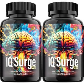 IQ Surge Pro Supplement Capsules &ndash; IQ Surge Pro Natural Blend Memory Focus Pills, 2 Pack, 120 Capsules