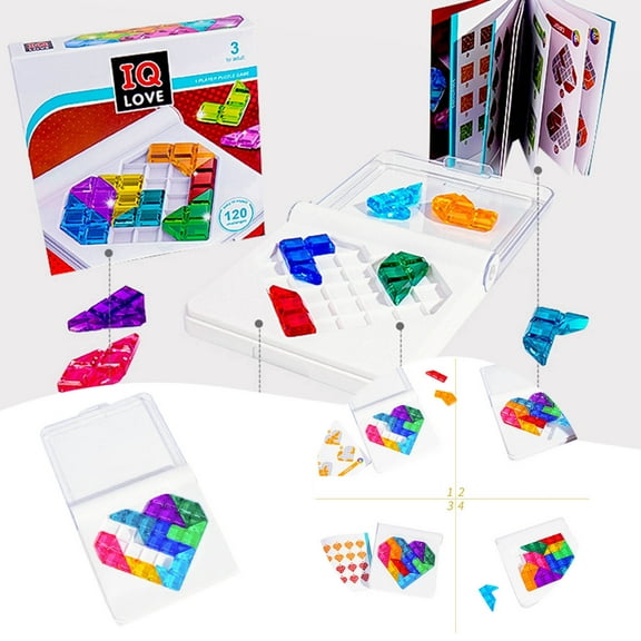 IQ Travel Puzzle Game for Education - 120 Challenging for Ages 7 and Up - Mind Workout and Family for All Ages