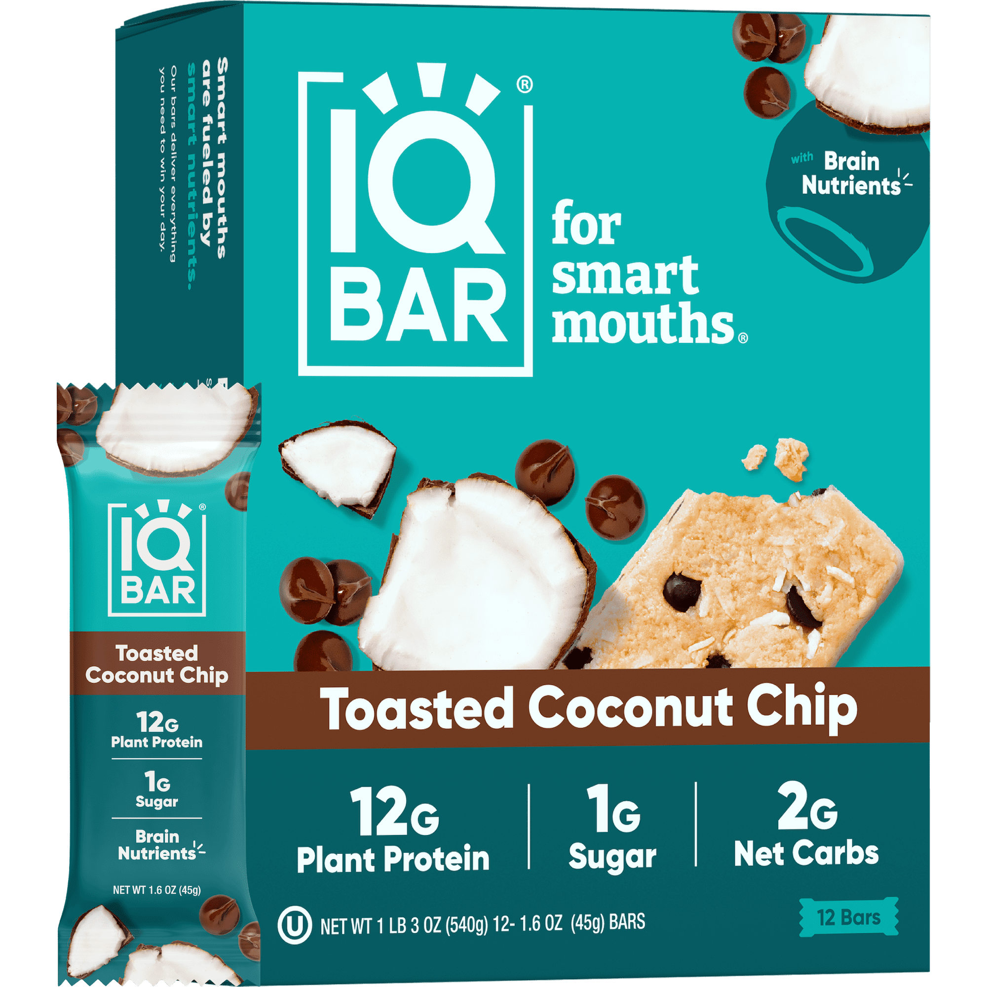 Walmart Black Friday Deals 2025 - Free Shipping! IQ BAR Toasted Coconut Chip Keto Protein Bars 12 Count Low Carb Vegan Energy Snack