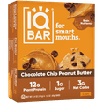 IQBAR Chocolate Chip Peanut Butter Protein Bars - Vegan Energy Bars