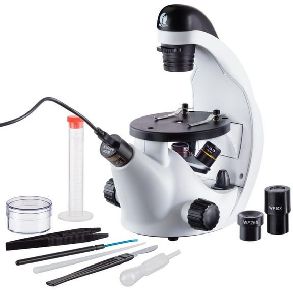 IQCrew 40X-500X Science Discovery Series Inverted Microscope with 1.3MP Digital Eyepiece New